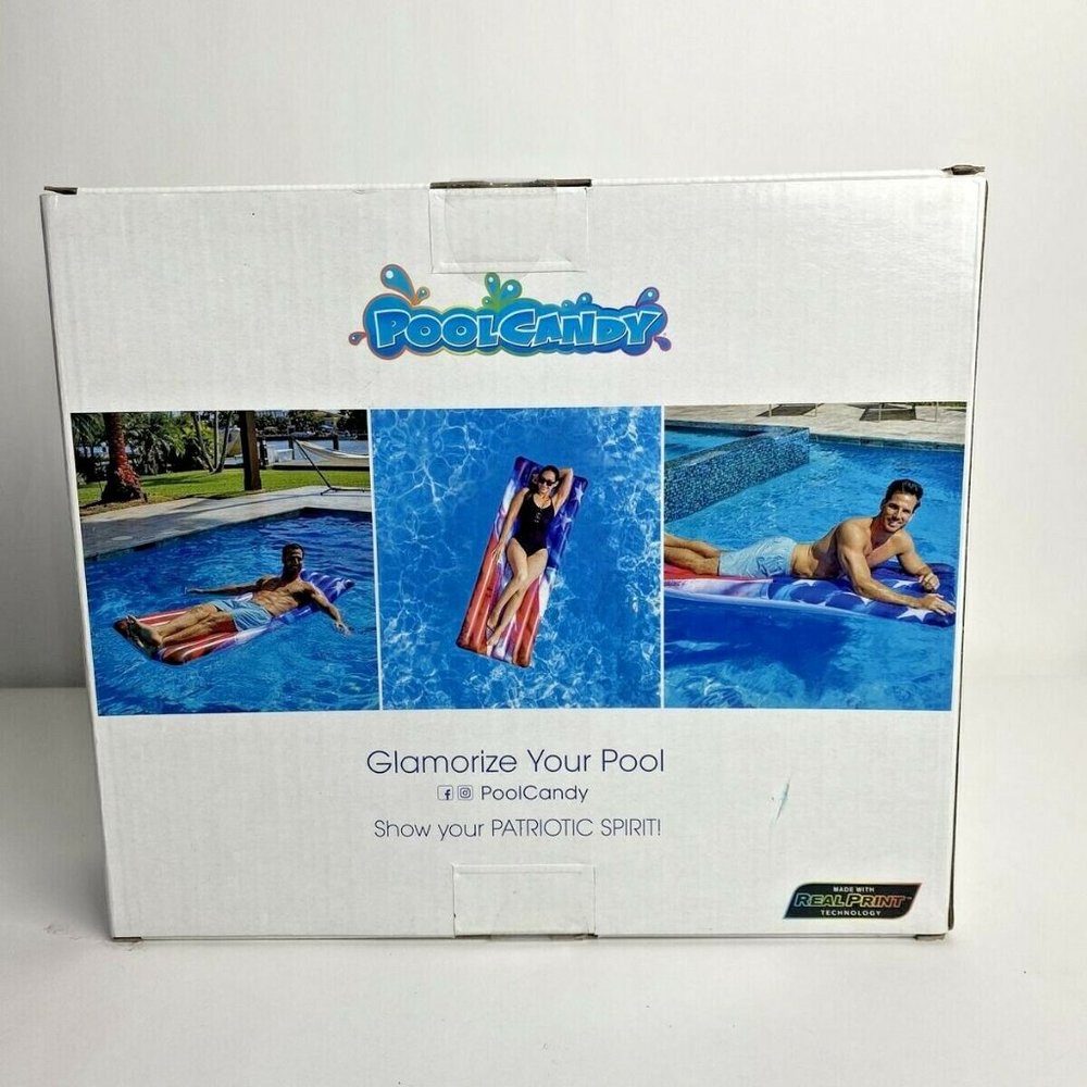PoolCandy Stars & Stripes 74" Deluxe Pool Raft - Picture 5 of 5